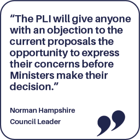 Quote from Cllr Norman Hampshire